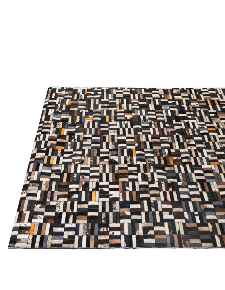 Detail image of  5' 1 x 8' 1 Cowhide - Patchwork Rug