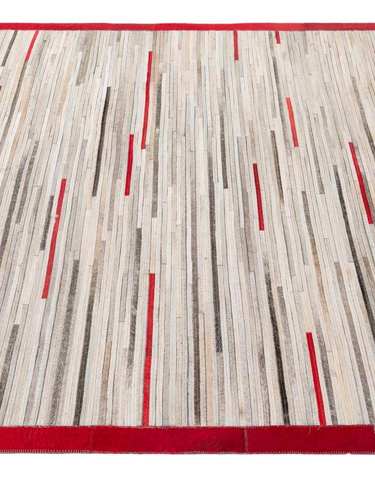 Detail image of  5' 3 x 8' 2 Cowhide - Patchwork Rug