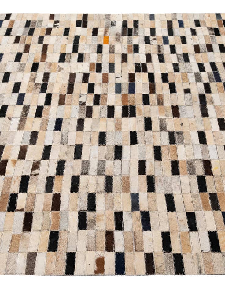 Detail image of  4' 11 x 7' 11 Cowhide - Patchwork Rug