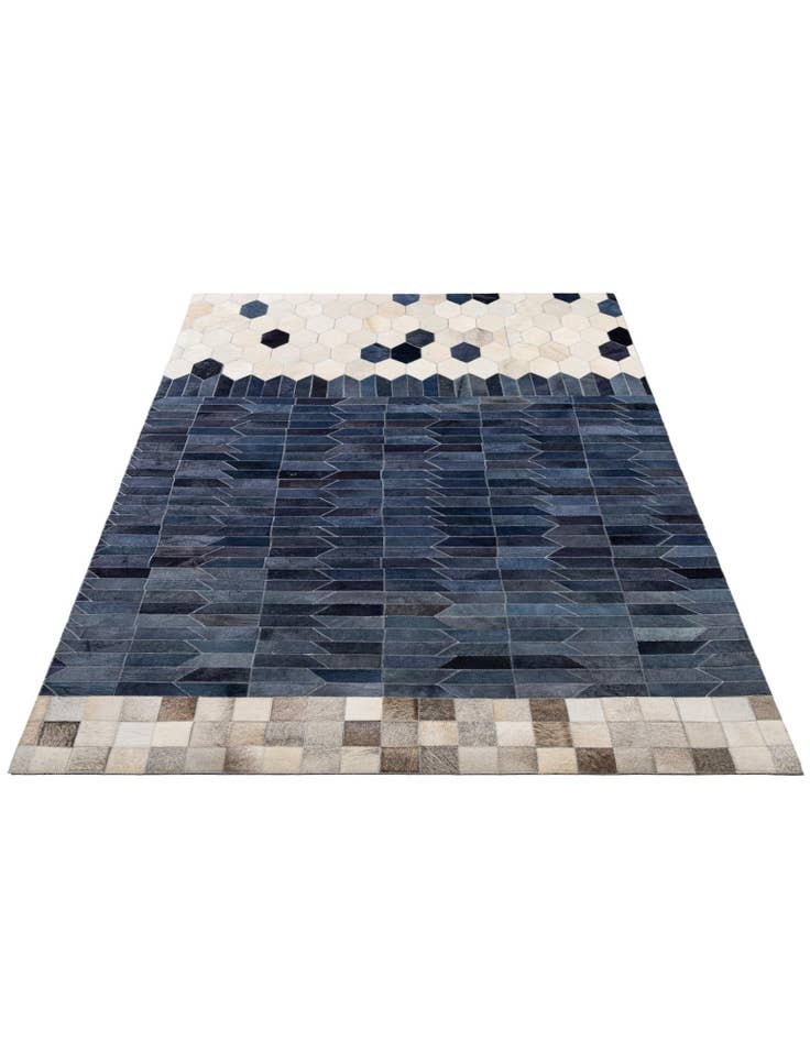 Detail image of  5' 1 x 8' Cowhide - Patchwork Rug