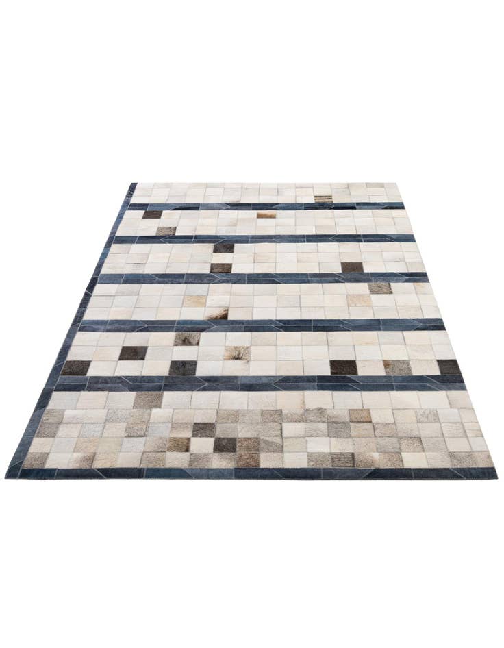 Detail image of  5' 1 x 7' 11 Cowhide - Patchwork Rug