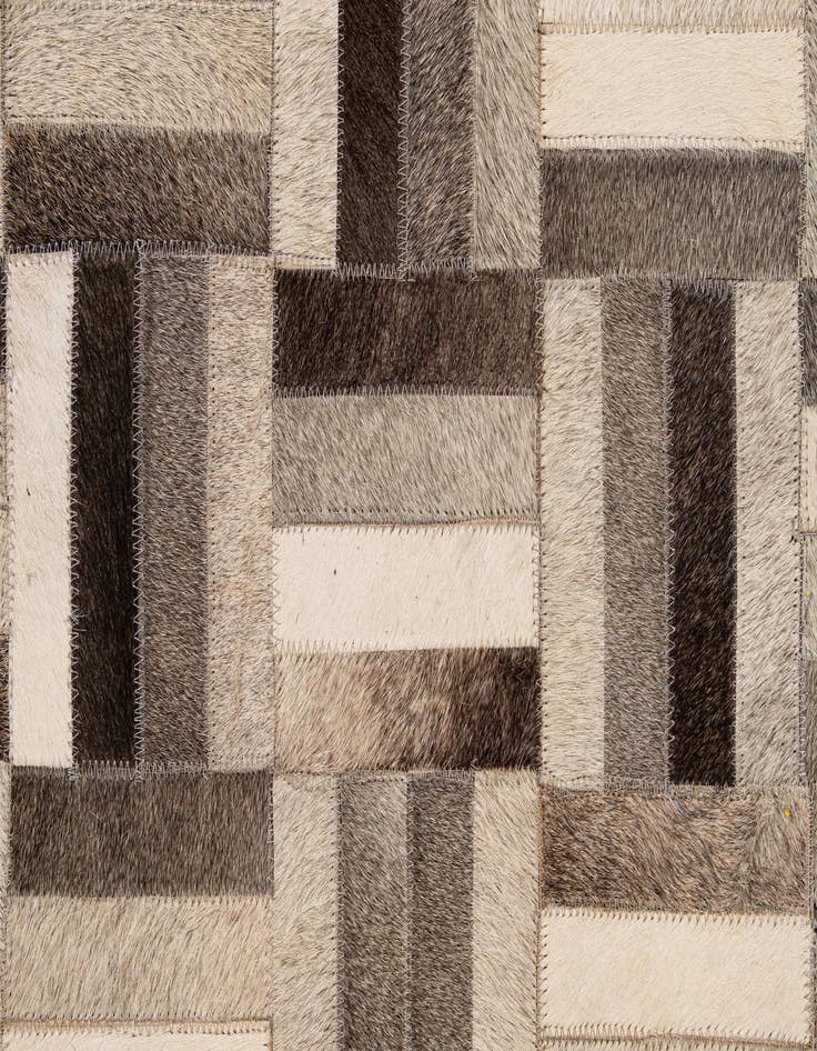 Detail image of  5' 5 x 8' 2 Cowhide - Patchwork Rug