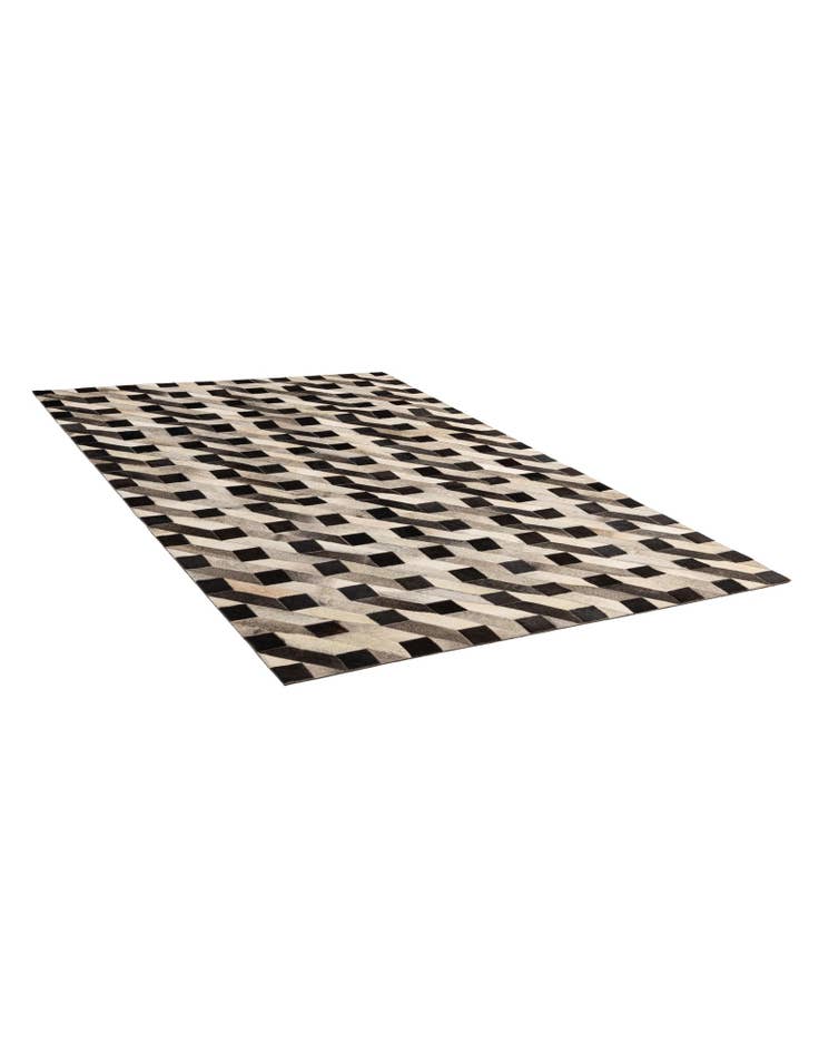 Detail image of  5' 2 x 8' 2 Cowhide - Patchwork Rug