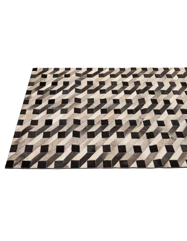 Detail image of  5' 2 x 8' 2 Cowhide - Patchwork Rug