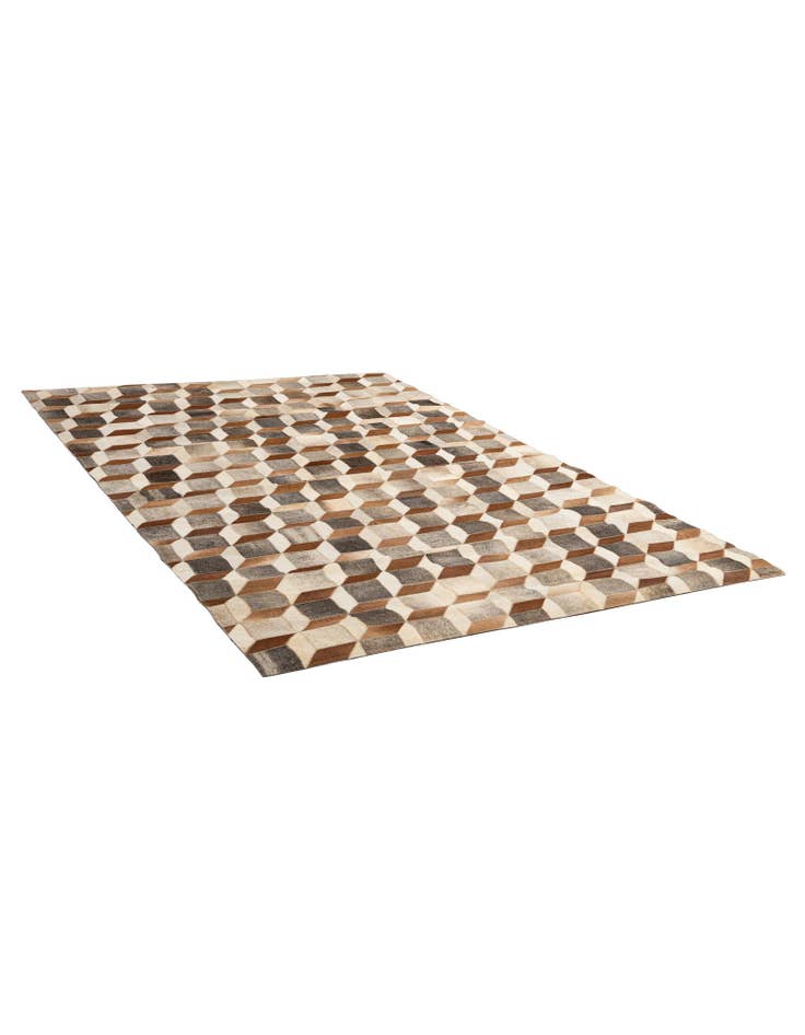 Detail image of  5' 2 x 7' 10 Cowhide - Patchwork Rug