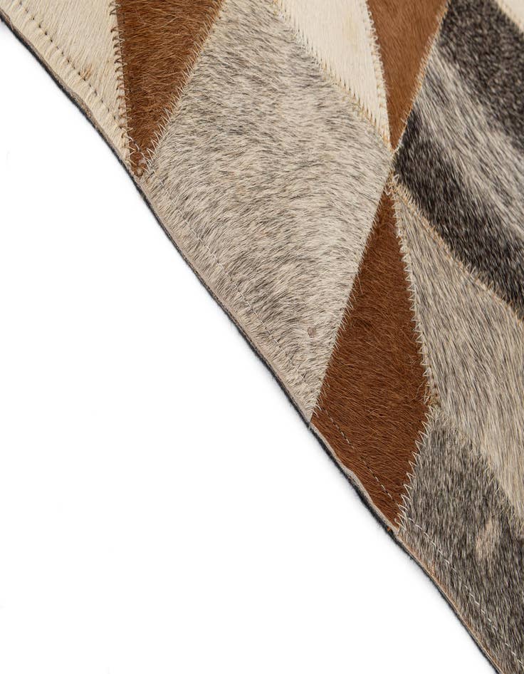Detail image of  5' 2 x 7' 10 Cowhide - Patchwork Rug