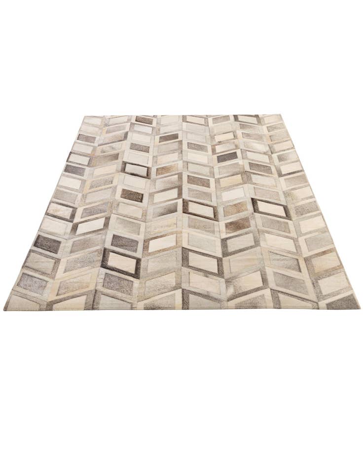 Detail image of  5' 3 x 7' 8 Cowhide - Patchwork Rug