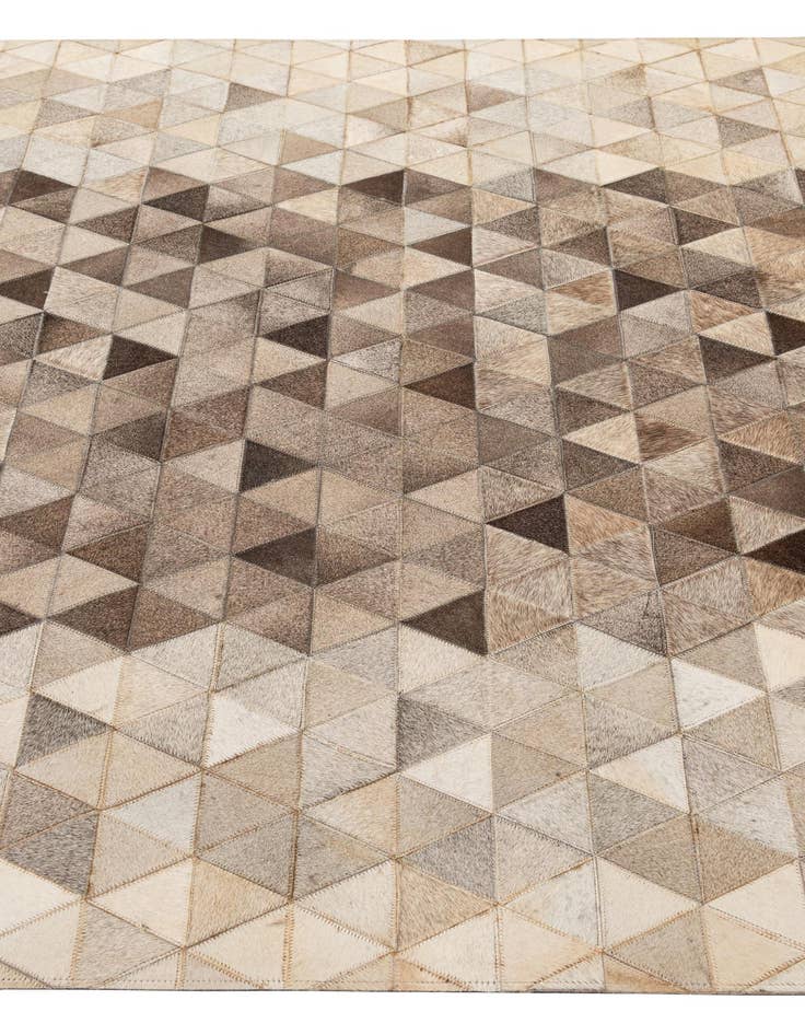 Detail image of  5' 1 x 7' 11 Cowhide - Patchwork Rug