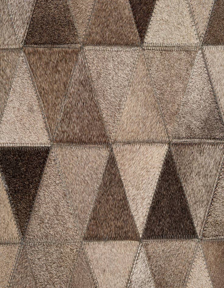 Detail image of  5' 1 x 7' 11 Cowhide - Patchwork Rug