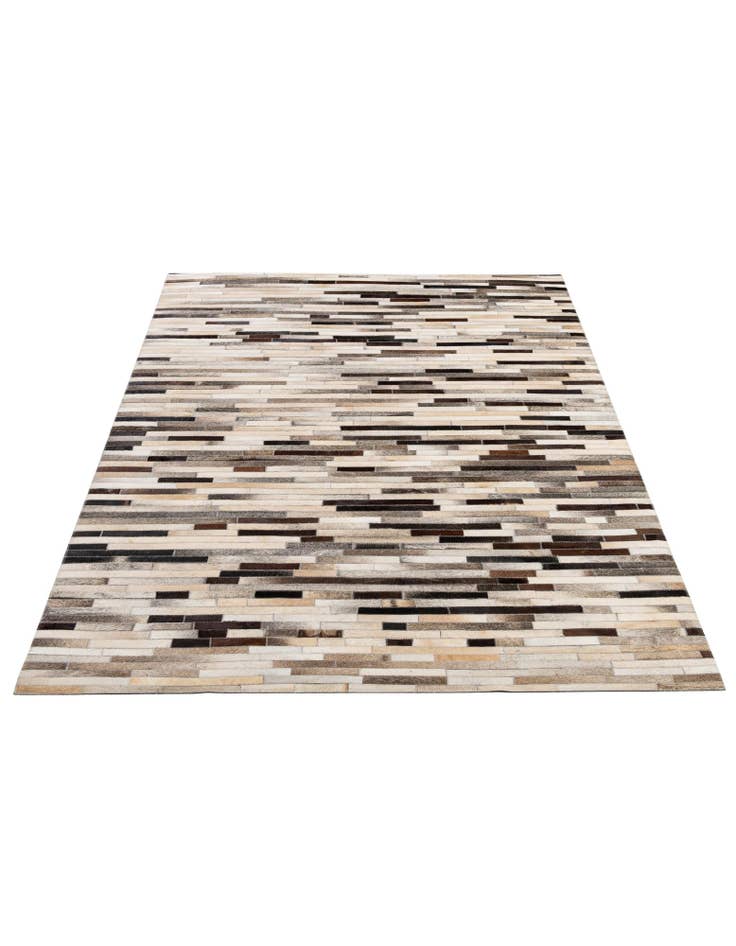 Detail image of  5' 3 x 8' Cowhide - Patchwork Rug