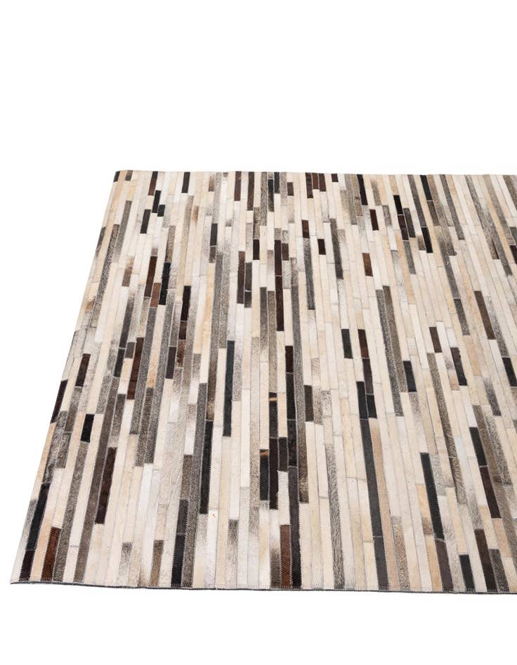 Detail image of  5' 1 x 7' 11 Cowhide - Patchwork Rug