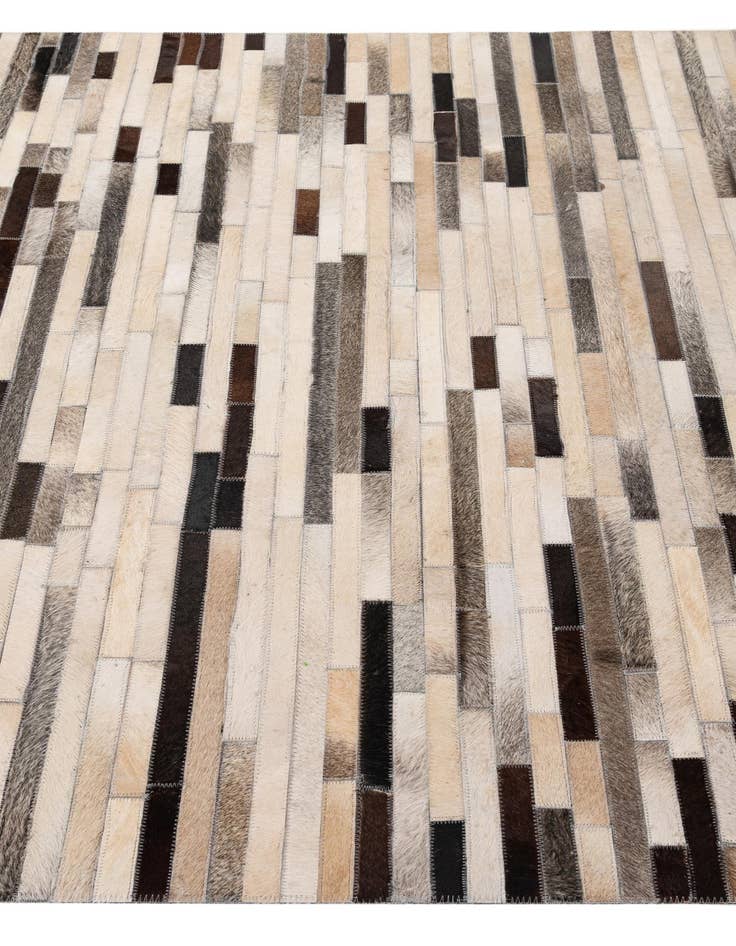Detail image of  5' 1 x 7' 11 Cowhide - Patchwork Rug