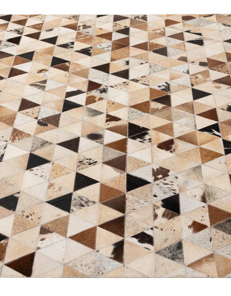 Detail image of  5' x 7' 11 Cowhide - Patchwork Rug