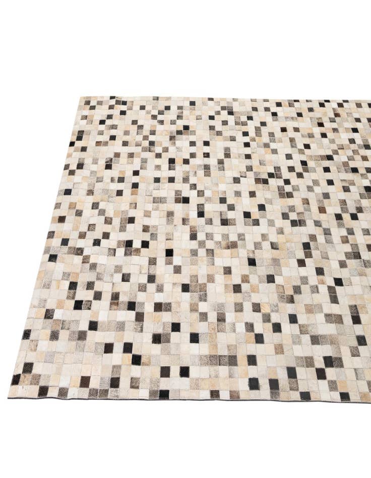Detail image of  5' 1 x 7' 11 Cowhide - Patchwork Rug