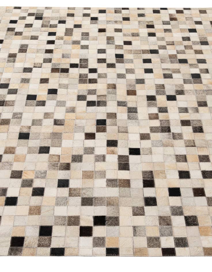 Detail image of  5' 1 x 7' 11 Cowhide - Patchwork Rug