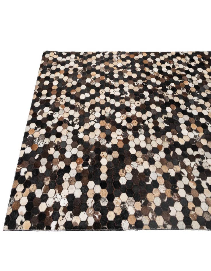 Detail image of  5' x 8' 1 Cowhide - Patchwork Rug
