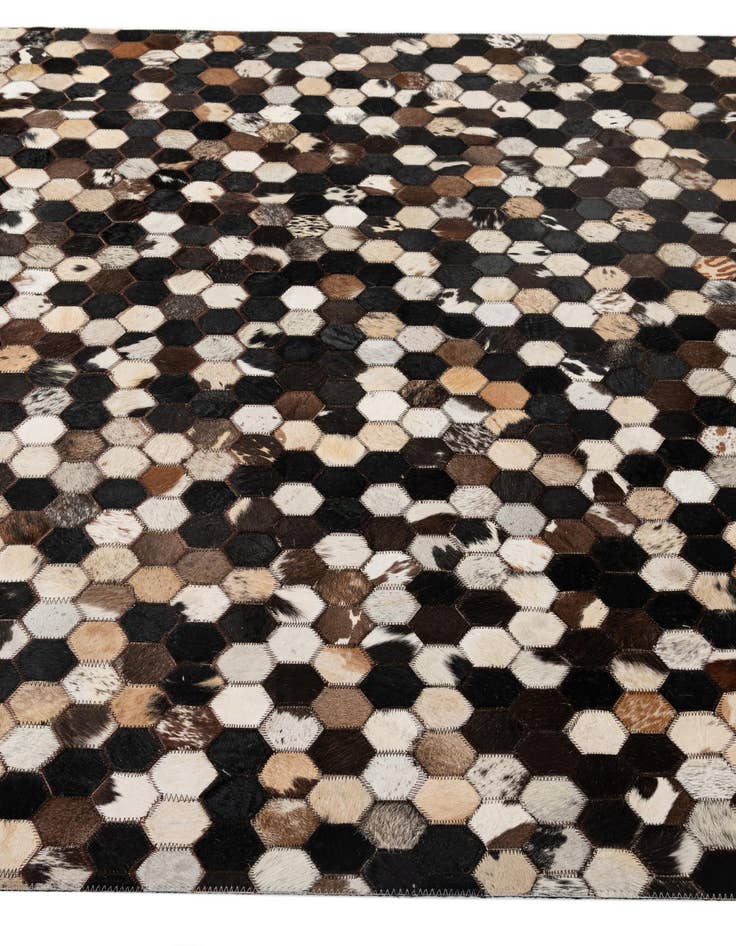 Detail image of  5' x 8' 1 Cowhide - Patchwork Rug
