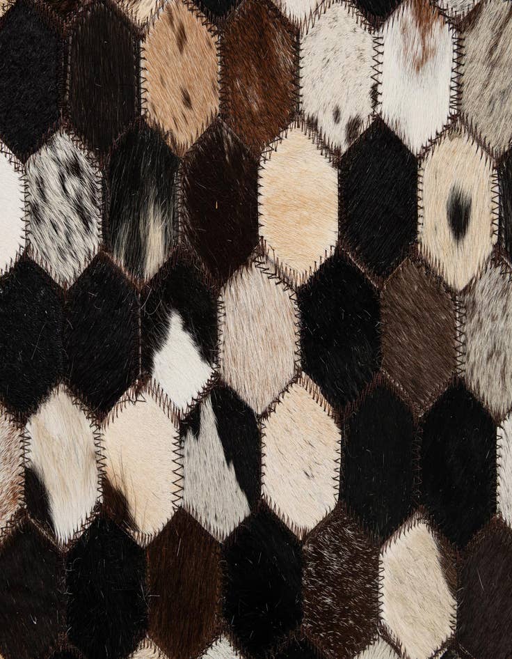 Detail image of  5' x 8' 1 Cowhide - Patchwork Rug