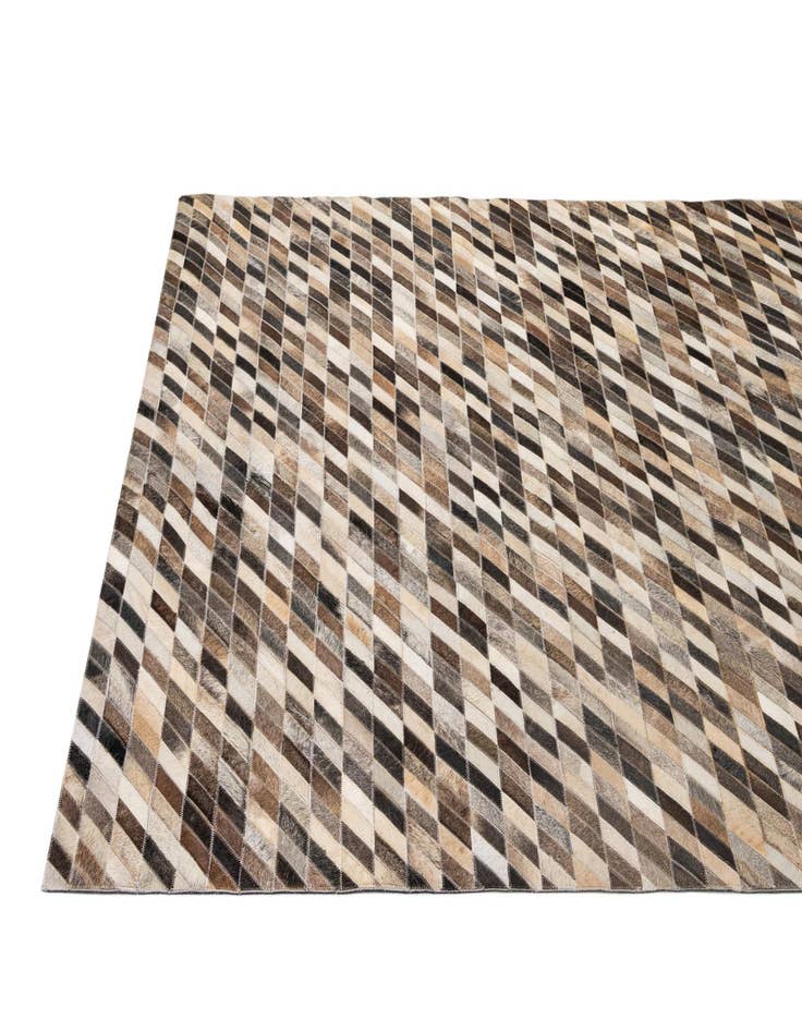 Detail image of  5' 1 x 7' 11 Cowhide - Patchwork Rug