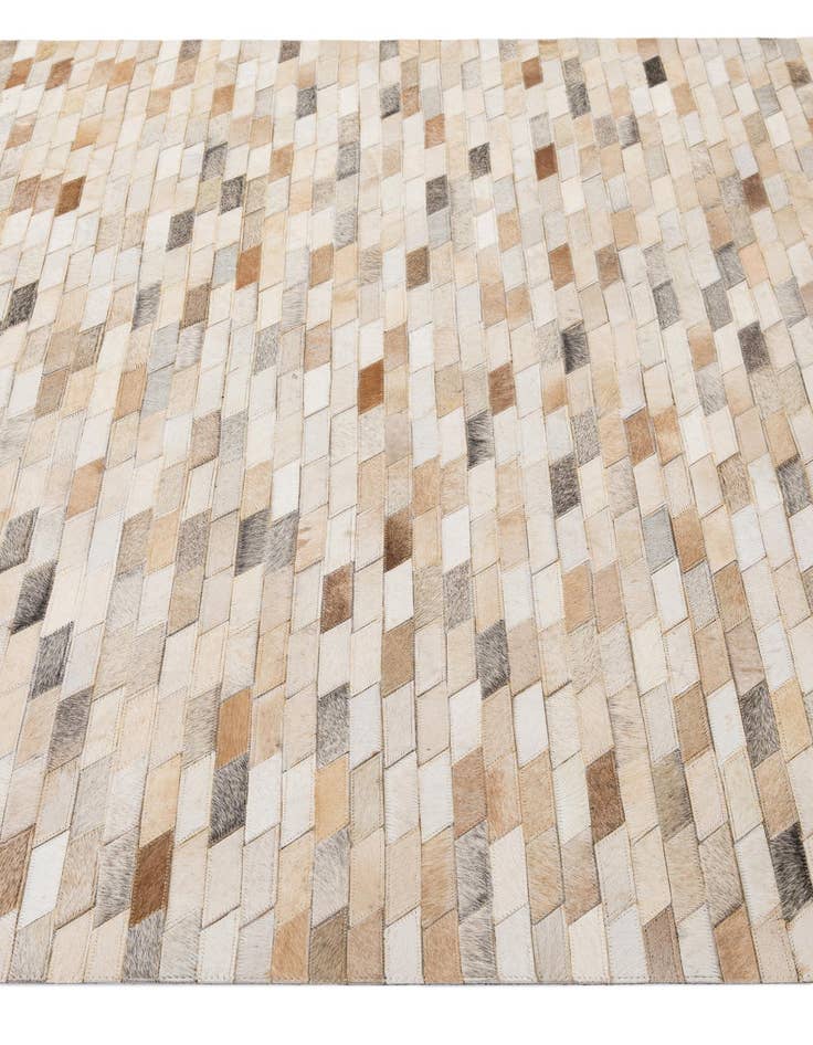 Detail image of  5' 1 x 8' 2 Cowhide - Patchwork Rug