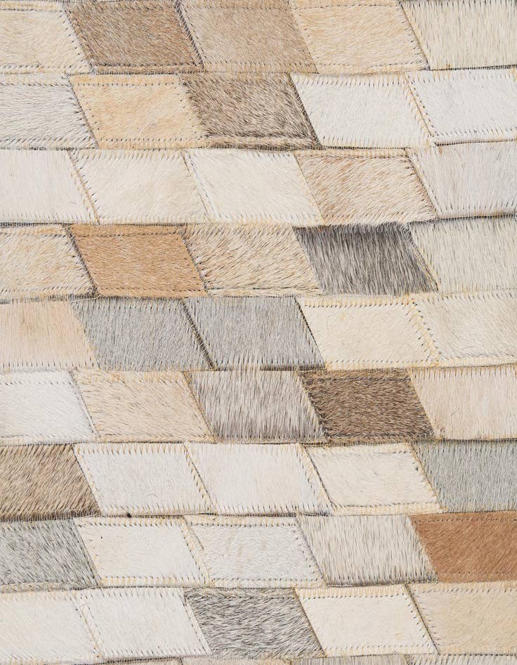 Detail image of  5' 1 x 8' 2 Cowhide - Patchwork Rug