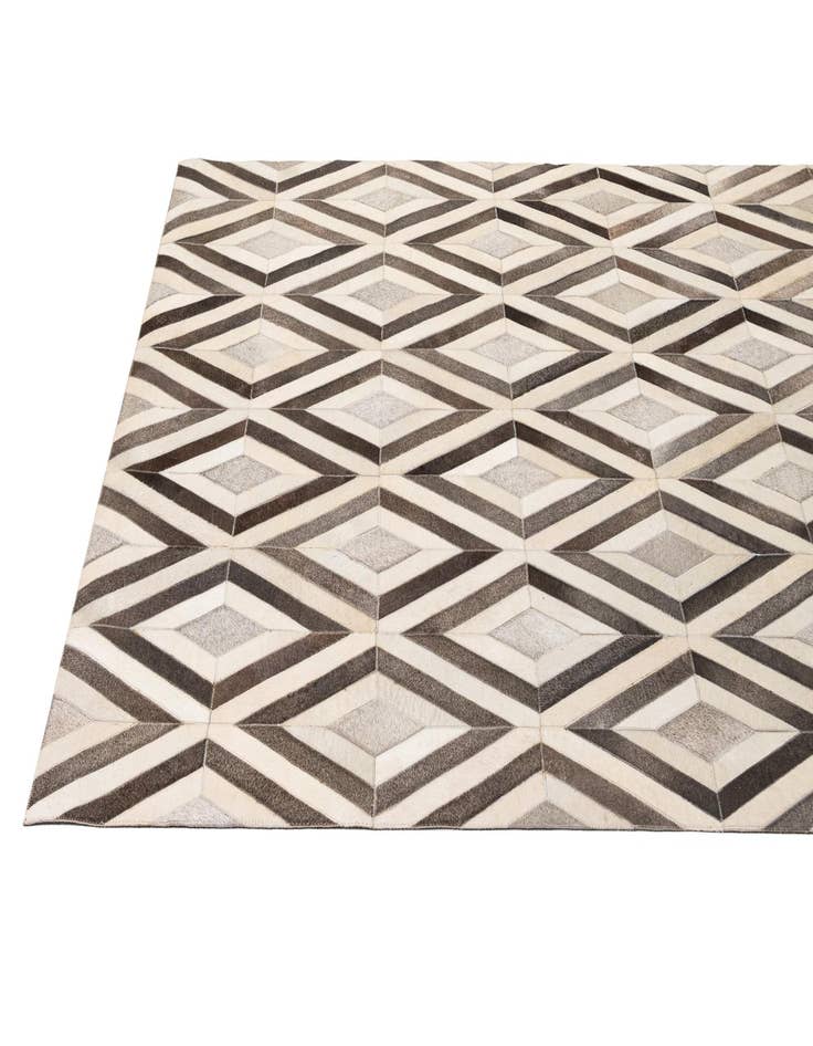 Detail image of  5' 1 x 7' 10 Cowhide - Patchwork Rug