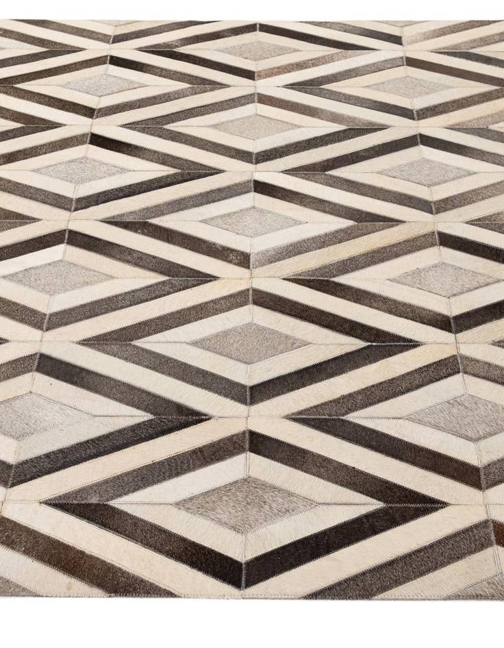 Detail image of  5' 1 x 7' 10 Cowhide - Patchwork Rug