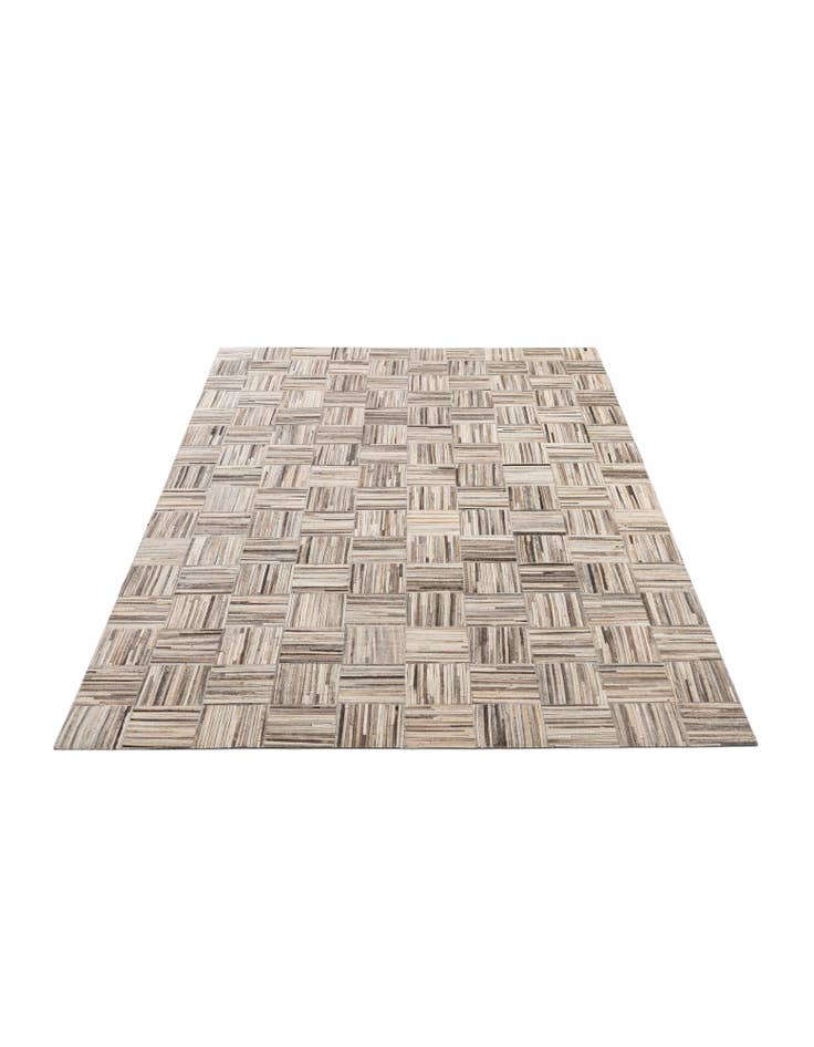 Detail image of  4' 11 x 7' 10 Cowhide - Patchwork Rug