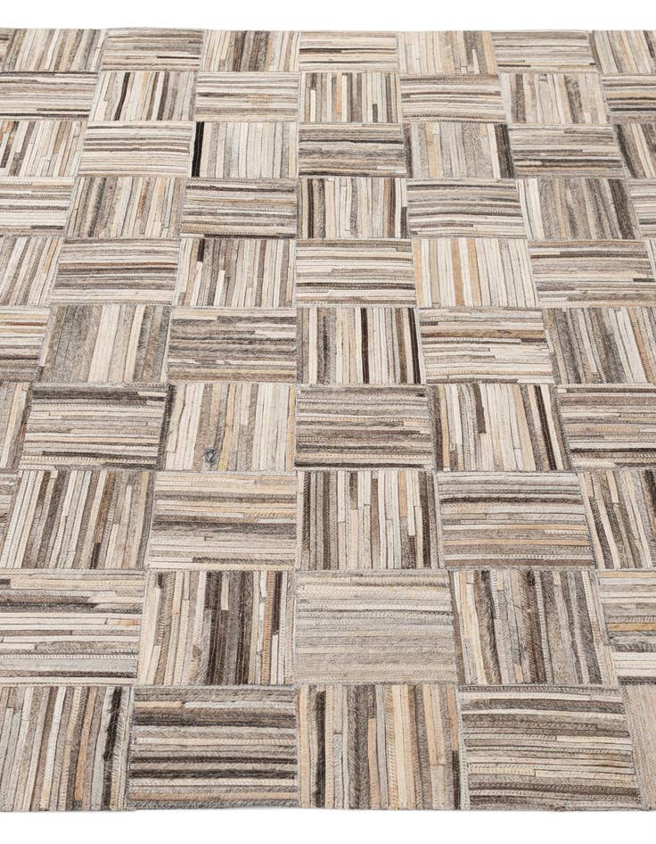 Detail image of  4' 11 x 7' 10 Cowhide - Patchwork Rug