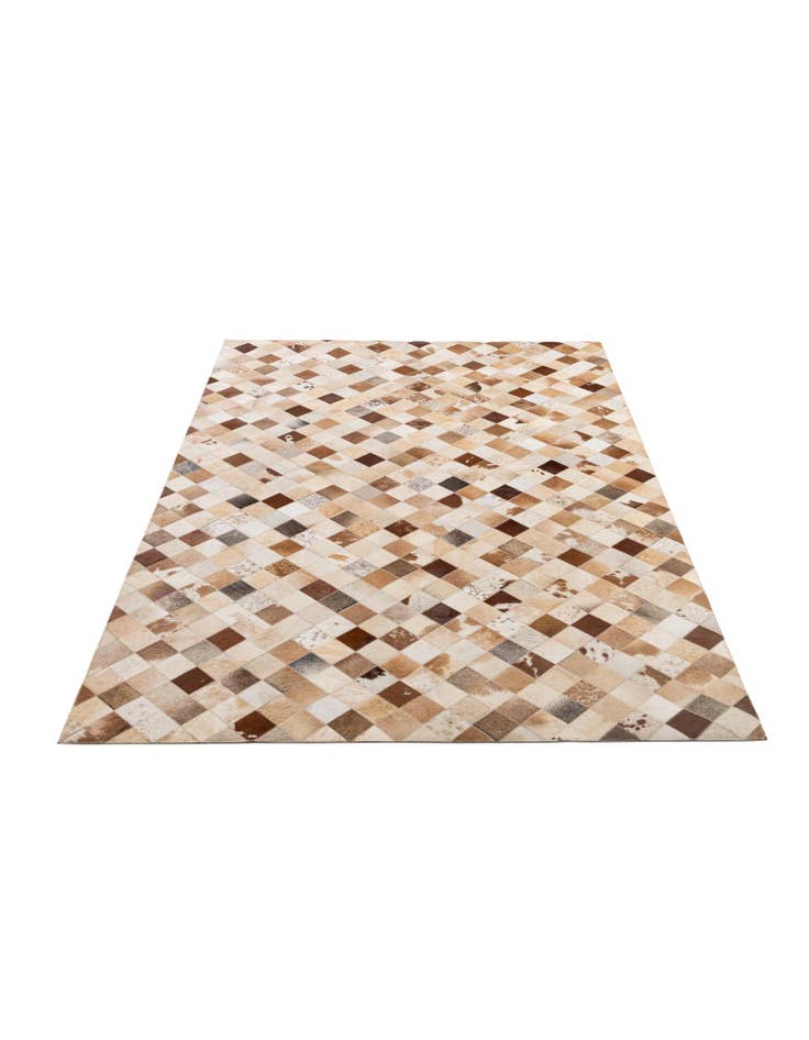 Detail image of  5' 1 x 8' Cowhide - Patchwork Rug