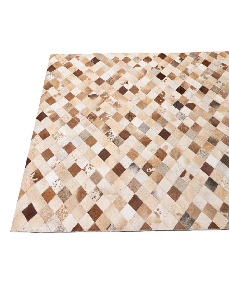 Detail image of  5' 1 x 8' Cowhide - Patchwork Rug