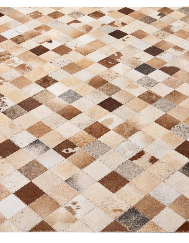 Detail image of  5' 1 x 8' Cowhide - Patchwork Rug