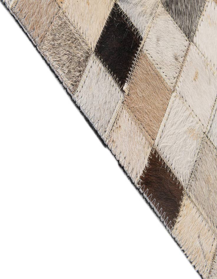 Detail image of  5' x 8' Cowhide - Patchwork Rug