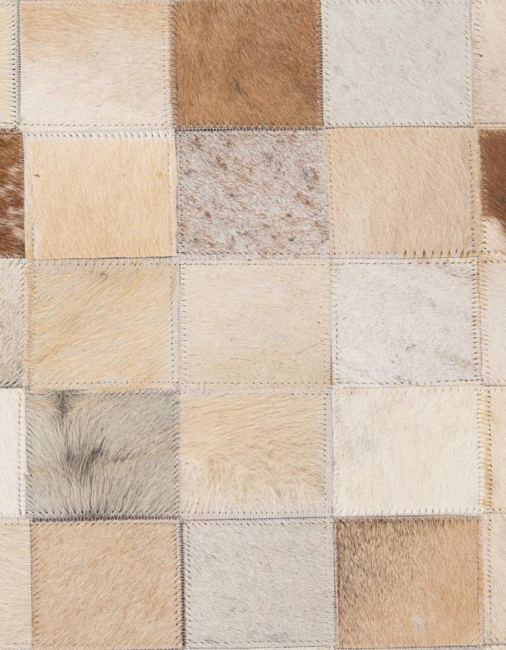 Detail image of  5' 1 x 8' 1 Cowhide - Patchwork Rug