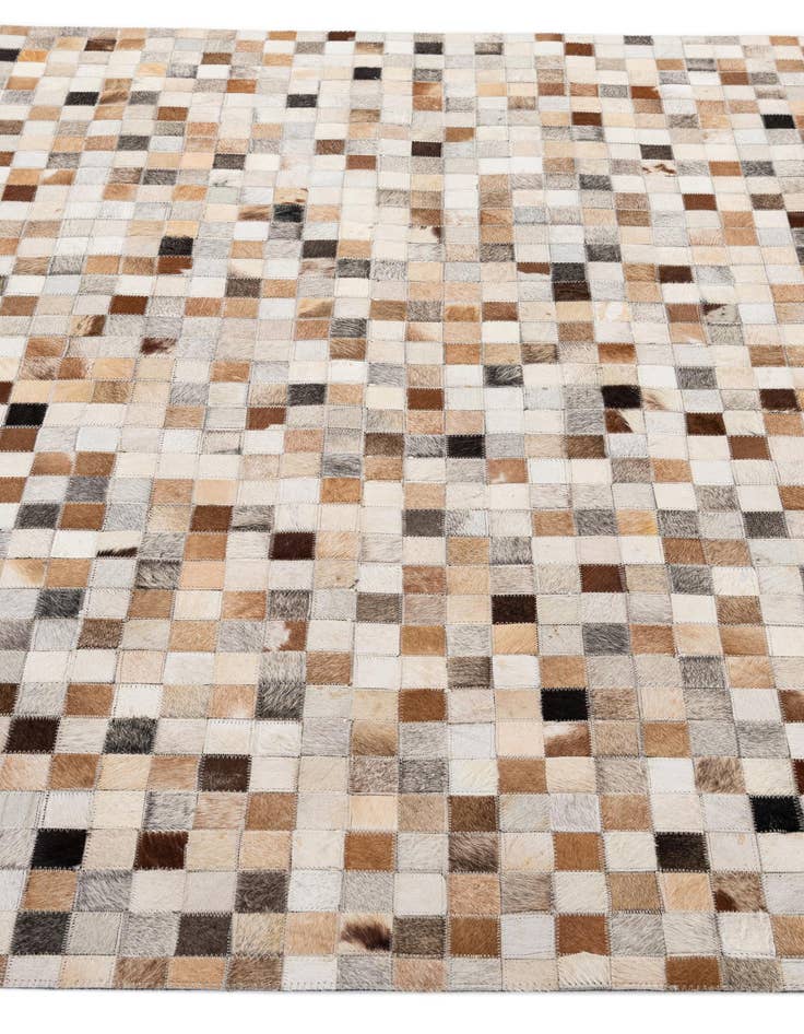Detail image of  5' 1 x 8' 1 Cowhide - Patchwork Rug