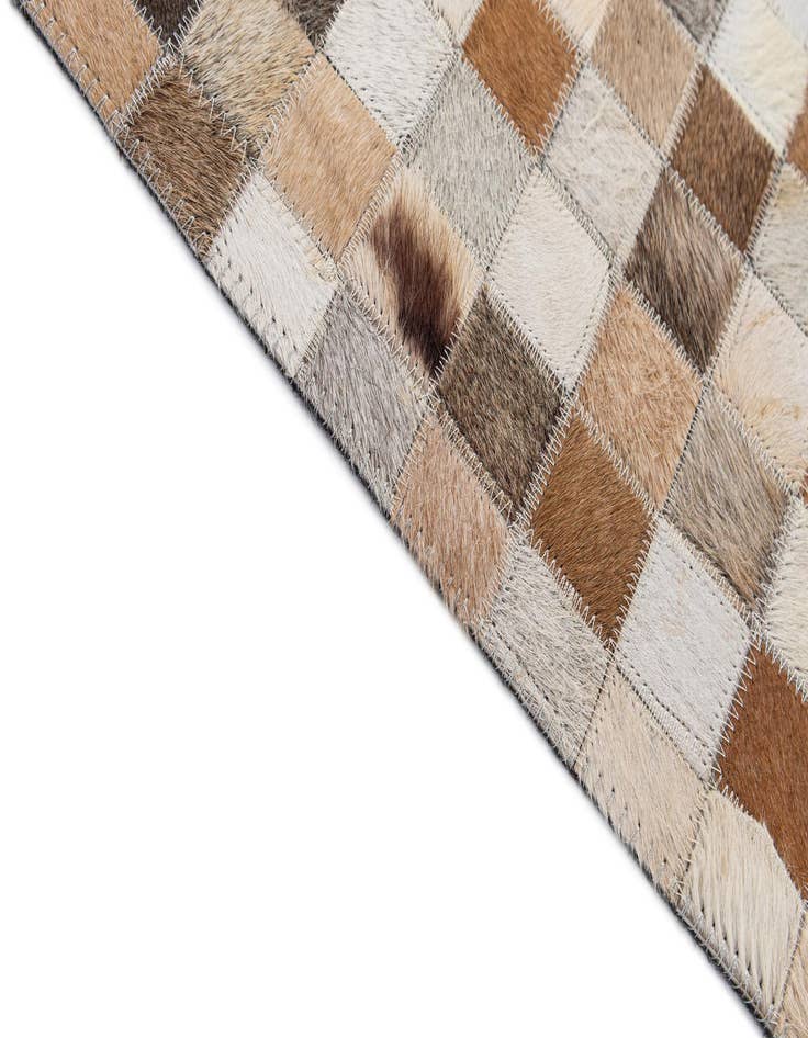 Detail image of  5' 1 x 8' 1 Cowhide - Patchwork Rug