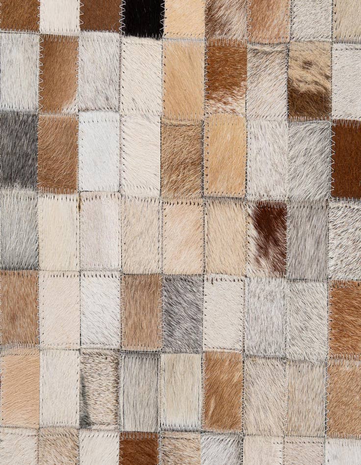 Detail image of  5' 1 x 8' 1 Cowhide - Patchwork Rug