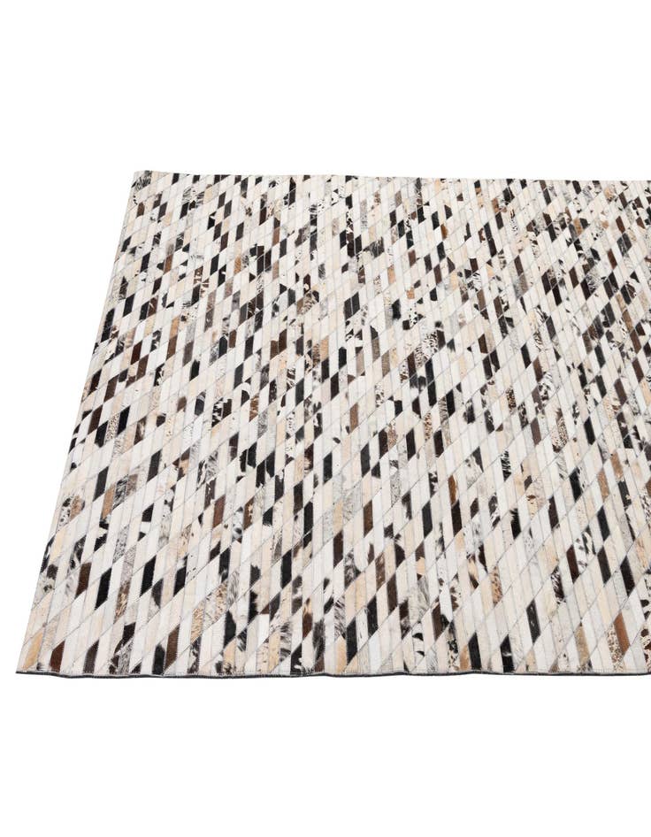 Detail image of  5' 1 x 7' 10 Cowhide - Patchwork Rug