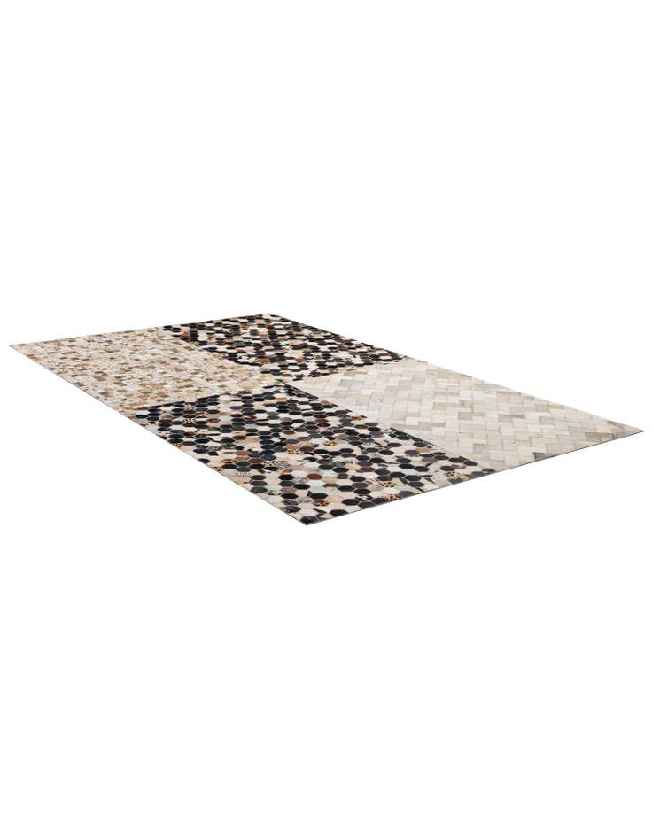 Detail image of  4' 11 x 8' 1 Cowhide - Patchwork Rug