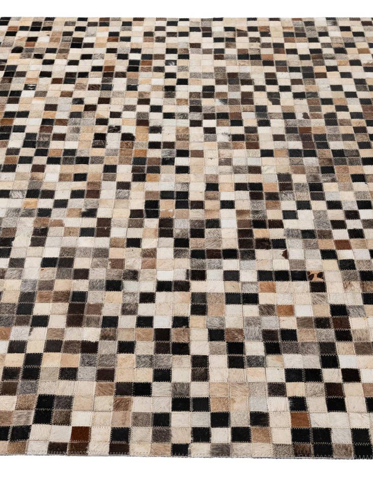 Detail image of  5' x 7' 11 Cowhide - Patchwork Rug