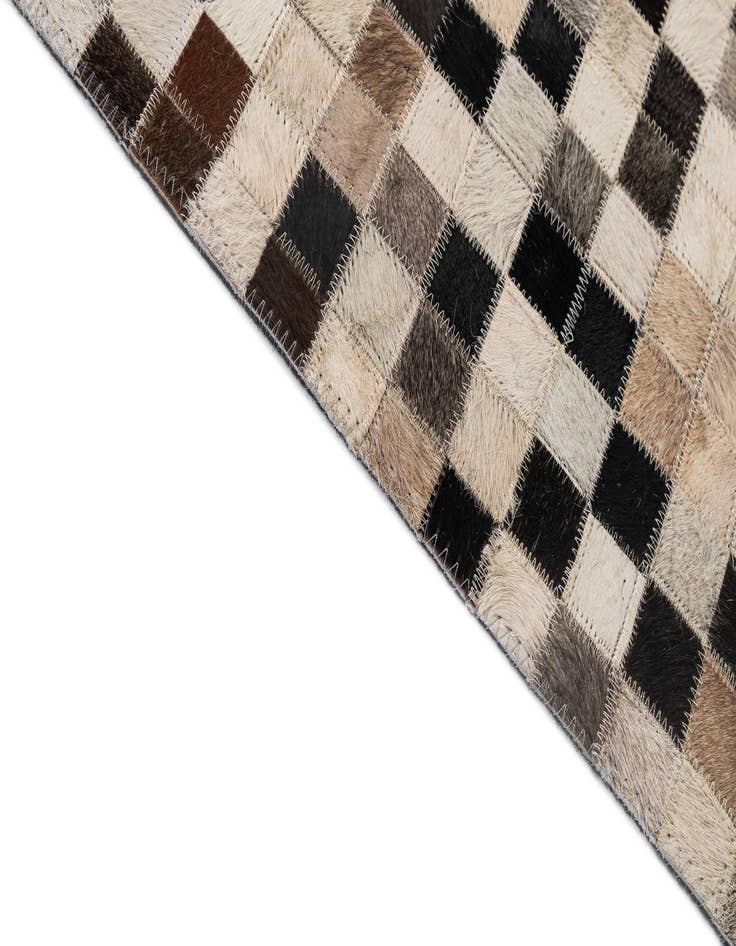 Detail image of  5' x 7' 11 Cowhide - Patchwork Rug