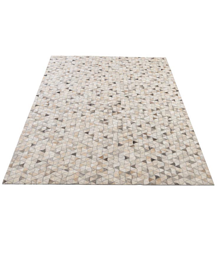 Detail image of  5' 2 x 8' Cowhide - Patchwork Rug