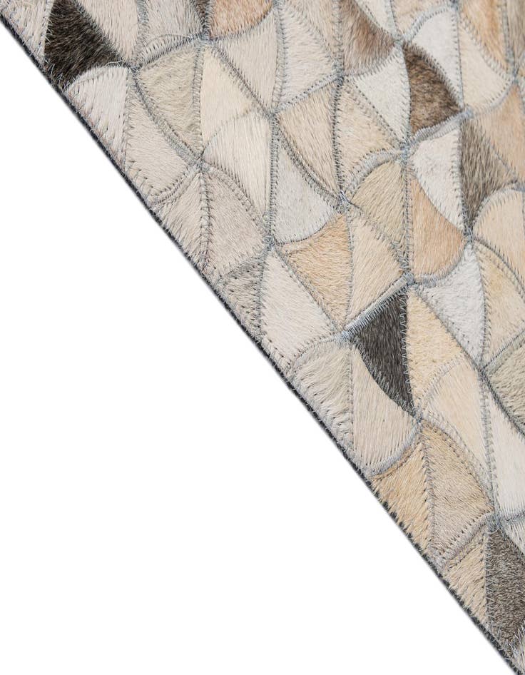 Detail image of  5' 2 x 8' Cowhide - Patchwork Rug