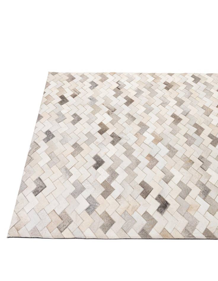 Detail image of  5' 3 x 7' 11 Cowhide - Patchwork Rug