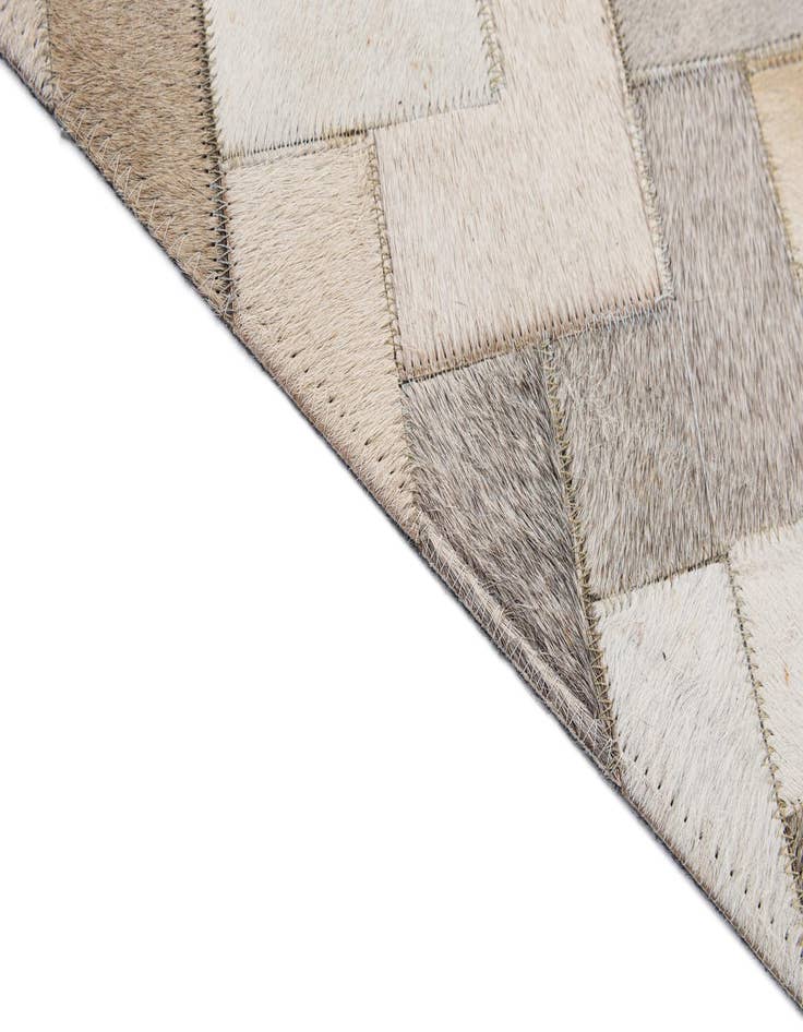 Detail image of  5' 3 x 7' 11 Cowhide - Patchwork Rug