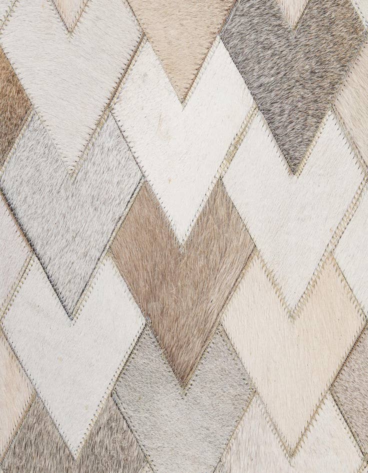 Detail image of  5' 3 x 7' 11 Cowhide - Patchwork Rug