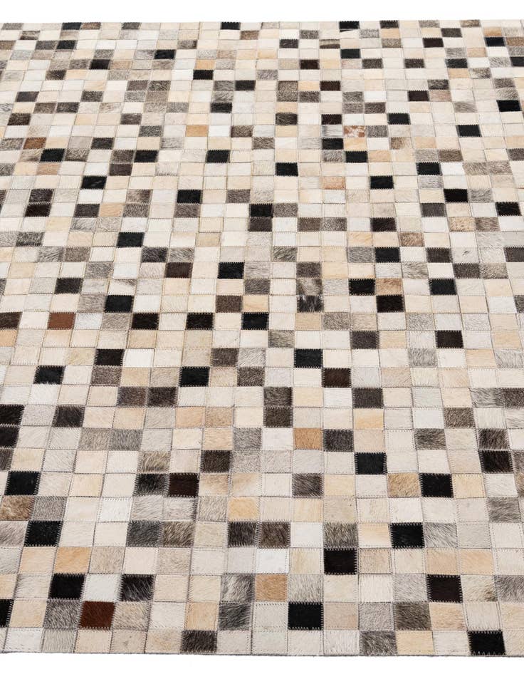 Detail image of  4' 11 x 8' 2 Cowhide - Patchwork Rug