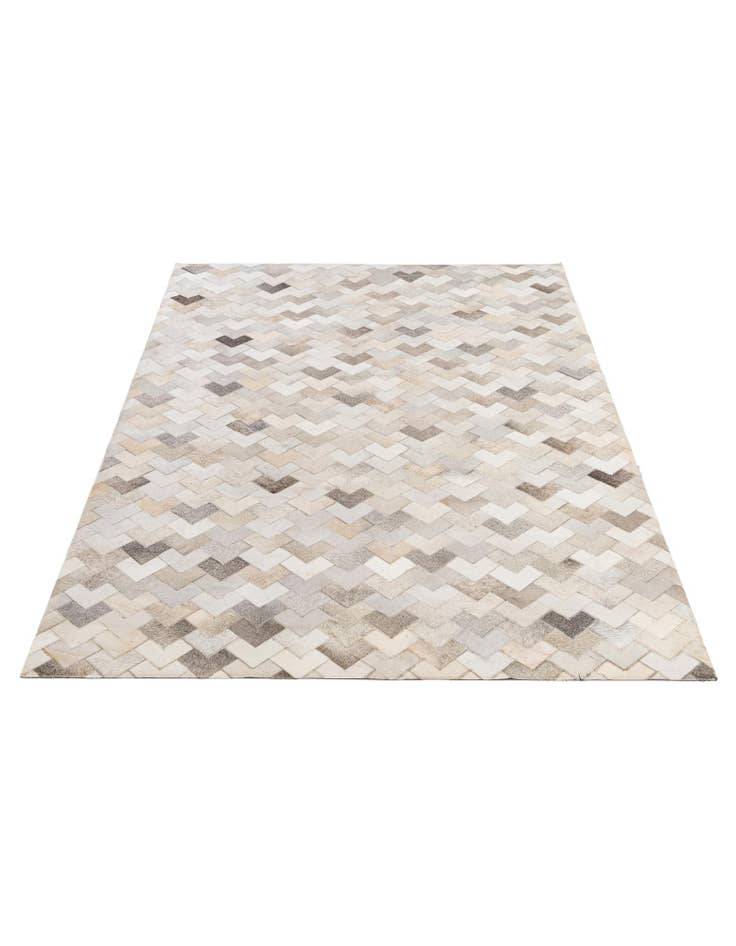 Detail image of  5' 3 x 8' 1 Cowhide - Patchwork Rug