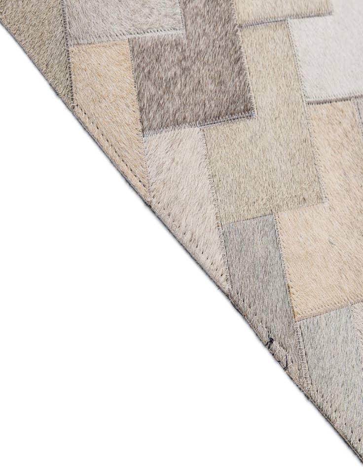 Detail image of  5' 3 x 8' 1 Cowhide - Patchwork Rug