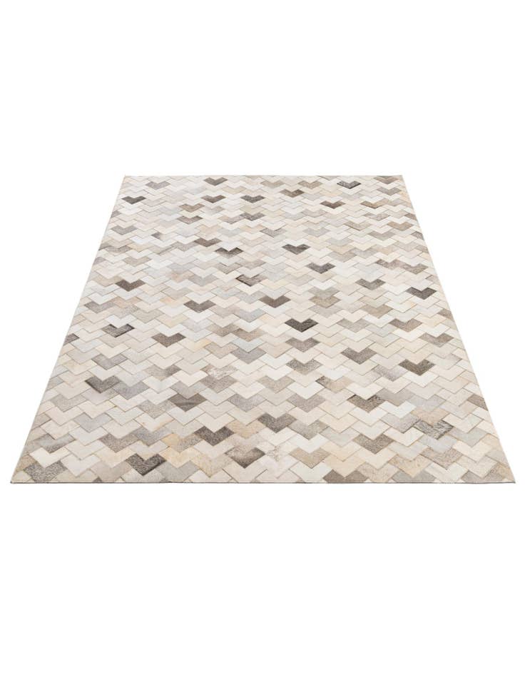 Detail image of  5' 3 x 7' 11 Cowhide - Patchwork Rug